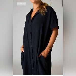 NWT Buddy Love Carmen Cover Up Maxi Dress Black S/M